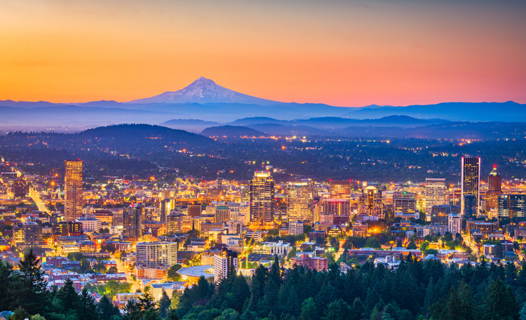 Portland Skyline Aerial